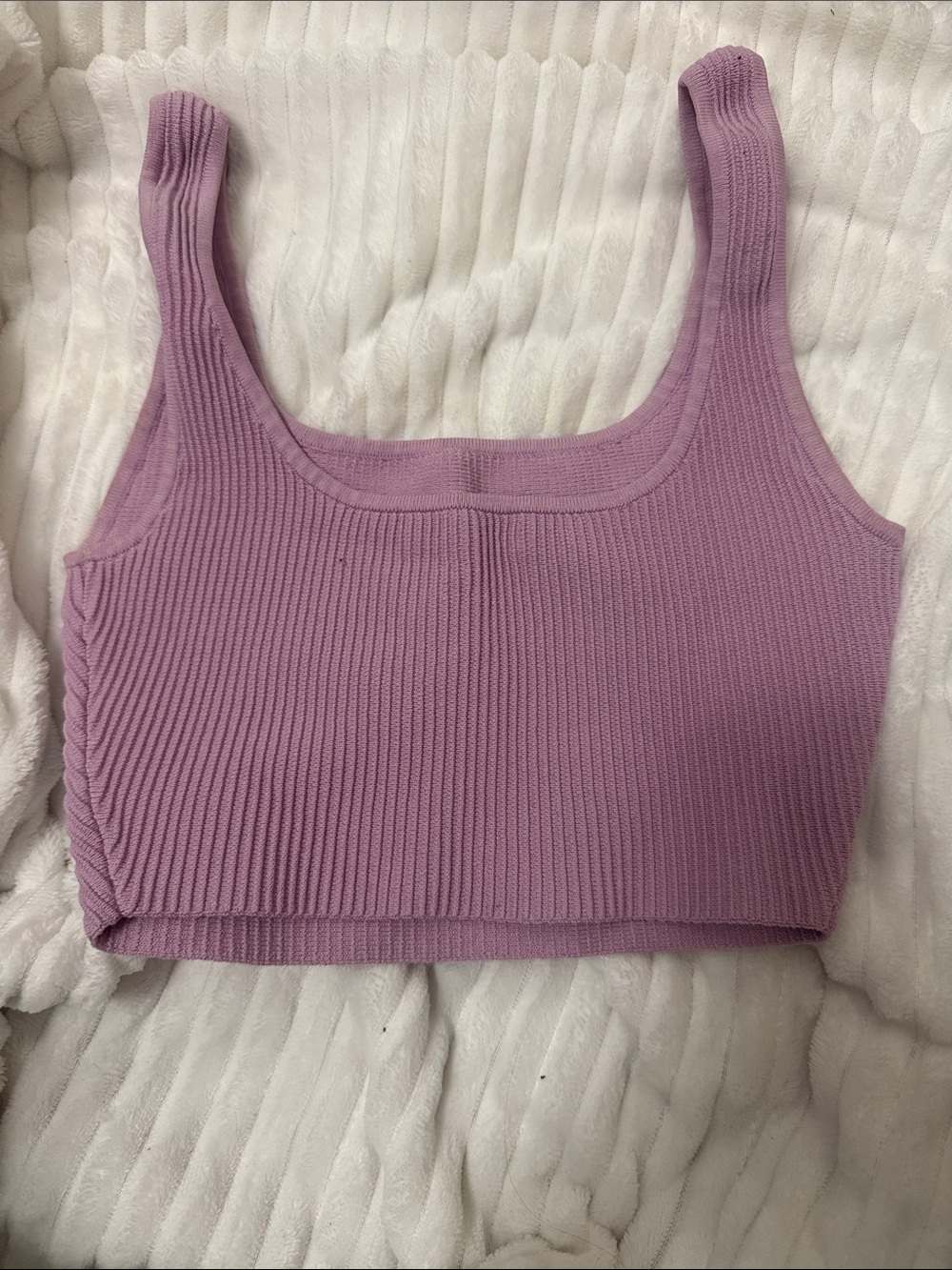 Babaton Lavender Ribbed Square-Neck Tank - Picture 2 of 2